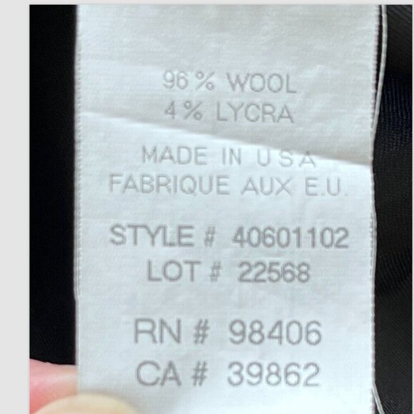 Theory Black Wool Blazer Size 4 Women's 3-Button Classic Tailored Workwear - Picture 5 of 7